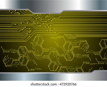 dark yellow silver Light Abstract Technology background for computer graphic website internet and business. circuit. vector illustration. abstract. infographics. motion move blur.neon. pixel
