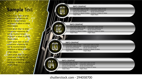 dark yellow silver Web Design Website Elements Template for graphic internet. text box. label. infographics. metal. card. pixel. Metals, alloys, steel, aluminum. button