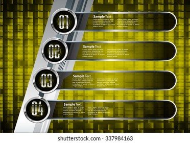 dark yellow silver Web Design Website Elements Template for graphic internet. text box. label. infographics. metal. card. pixel. Metals, alloys, steel, aluminum. button