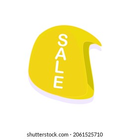 A dark yellow text box with the words White Sale on it. yes for various products