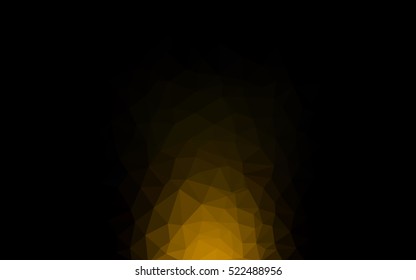 Dark yellow triangle mosaic template. Creative geometric illustration in Origami style with gradient. The elegant pattern can be used as part of a brand book.