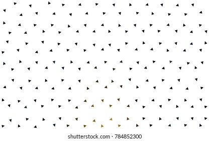 Dark Yellow vector abstract colorful background, which consist of triangles. Pattern with colored triangles on white background.