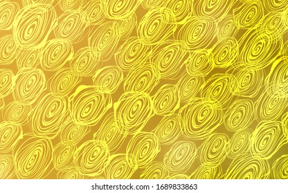Dark Yellow vector abstract doodle pattern. Creative illustration in blurred style with roses. Brand-new design for your business.