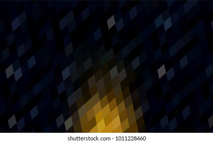 Dark Yellow vector Abstract mosaic background.