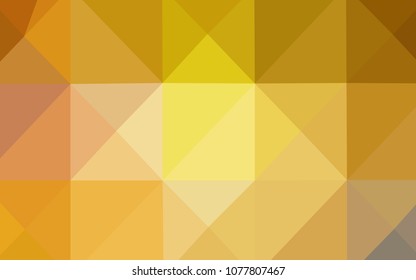 Dark Yellow vector abstract mosaic pattern. Triangular geometric sample with gradient.  The polygonal design can be used for your web site.