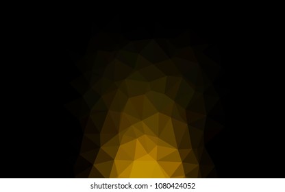 Dark Yellow vector abstract mosaic background. Creative geometric illustration in Origami style with gradient. Pattern for a brand book's backdrop.