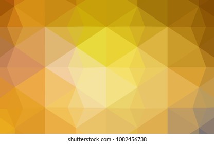 Dark Yellow vector abstract mosaic backdrop. Modern abstract illustration with triangles. A completely new template for your banner.
