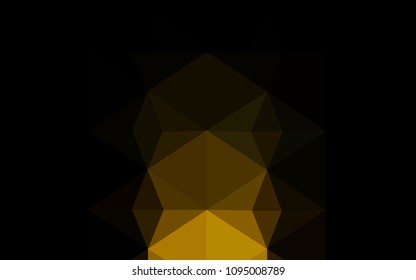Dark Yellow vector abstract mosaic backdrop. Elegant bright polygonal illustration with gradient. Pattern for a brand book's backdrop.