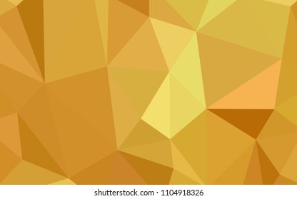 Dark Yellow vector abstract mosaic pattern. Creative geometric illustration in Origami style with gradient. Pattern for a brand book's backdrop.