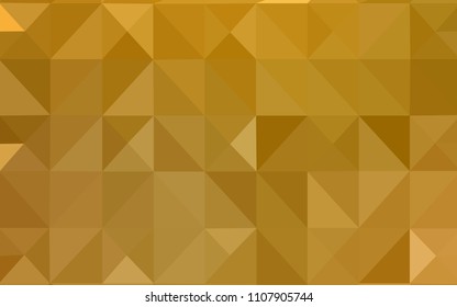 Dark Yellow vector abstract mosaic backdrop. Shining colorful illustration with triangles. The best triangular design for your business.