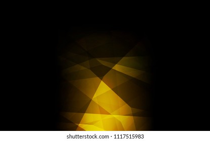Dark Yellow vector abstract mosaic backdrop. A completely new color illustration in a polygonal style. Brand new design for your business.