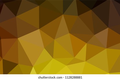 Dark Yellow vector abstract mosaic background. Modern abstract illustration with triangles. Pattern for a brand book's backdrop.