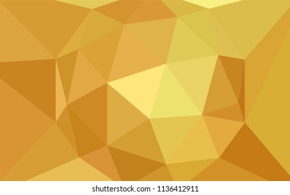 Dark Yellow vector abstract mosaic background. Elegant bright polygonal illustration with gradient. New template for your brand book.