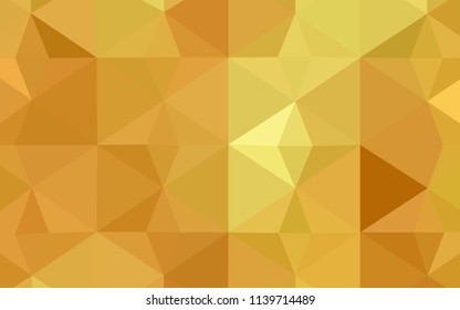 Dark Yellow vector abstract mosaic background. Glitter abstract illustration with an elegant triangles. A new texture for your web site.