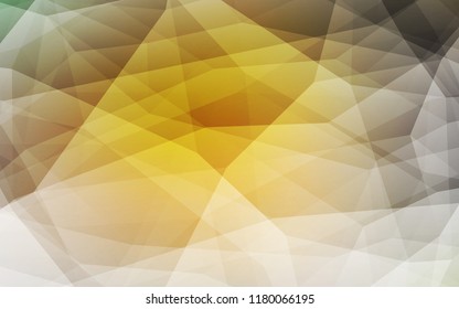 Dark Yellow vector abstract mosaic backdrop. A completely new color illustration in a polygonal style. Polygonal design for your web site.