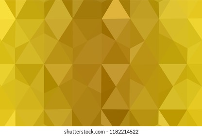 Dark Yellow vector abstract mosaic background. Colorful illustration in abstract style with triangles. Pattern for a brand book's backdrop.