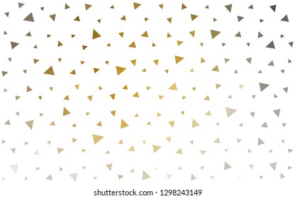 Dark Yellow vector  abstract mosaic background. Glitter abstract illustration with an elegant triangles. A completely new design for your leaflet.