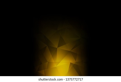 Dark Yellow vector abstract mosaic pattern. Colorful illustration in polygonal style with gradient. Pattern for a brand book's backdrop.