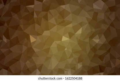 Dark Yellow vector abstract mosaic backdrop. Colorful illustration in polygonal style with gradient. Polygonal design for your web site.
