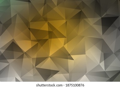 Dark Yellow vector abstract mosaic background. A completely new color illustration in a polygonal style. A new texture for your web site.