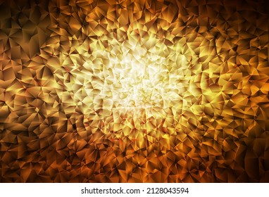 Dark Yellow vector abstract mosaic pattern. Elegant bright polygonal illustration with gradient. A new texture for your web site.