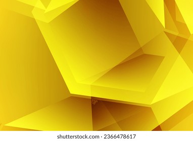 Patrón de mosaico abstracto del vector amarillo oscuro. Ilustración colorida en estilo abstracto con triángulos. Una nueva textura para tu sitio web.
