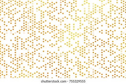 Dark Yellow vector abstract pattern with circles. Geometry template for your business design. Background with colored spheres.