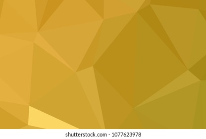 Dark Yellow vector abstract polygonal pattern. Glitter abstract illustration with an elegant design. That pattern can be used as a part of a brand book.