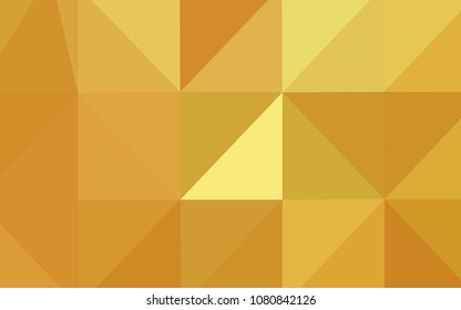 Dark Yellow vector abstract polygonal background. A sample with polygonal shapes. Brand-new design for your business.