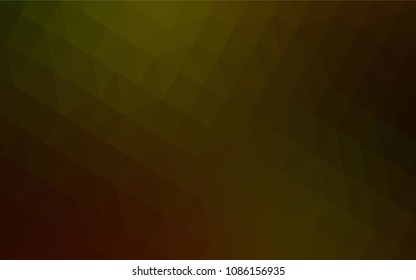 Dark Yellow vector abstract polygonal pattern. Creative illustration in halftone style with triangles. A new texture for your web site.