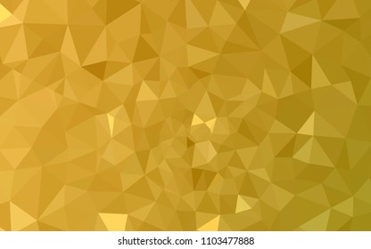 Dark Yellow vector abstract polygonal pattern. Colorful abstract illustration with triangles. Polygonal design for your web site.