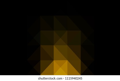 Dark Yellow vector abstract polygonal pattern. Colorful illustration in abstract style with triangles. Textured pattern can be used as a background.