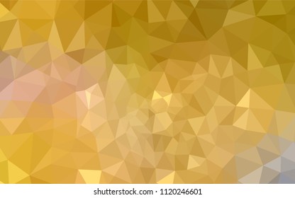 Dark Yellow vector abstract polygonal pattern. Colorful abstract illustration with triangles. Polygonal design for your web site.