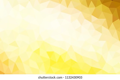 Dark Yellow vector abstract polygonal pattern. Elegant bright polygonal illustration with gradient. New template for your brand book.