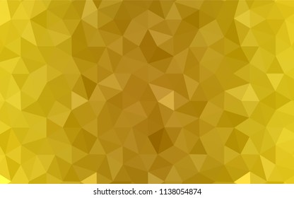 Dark Yellow vector abstract polygonal pattern. A sample with polygonal shapes. A completely new design for your leaflet.