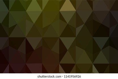 Dark Yellow vector abstract polygonal background. Elegant bright polygonal illustration with gradient. New template for your brand book.