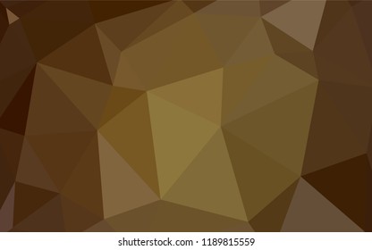 Dark Yellow vector abstract polygonal pattern. Colorful illustration in polygonal style with gradient. New template for your brand book.