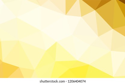 Dark Yellow vector abstract polygonal template. A sample with polygonal shapes. Best triangular design for your business.