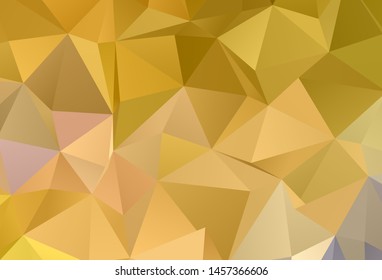 Dark Yellow vector abstract polygonal background. Modern abstract illustration with triangles. Pattern for a brand book's backdrop.