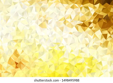 Dark Yellow vector abstract polygonal background. Geometric illustration in Origami style with gradient.  New template for your brand book.