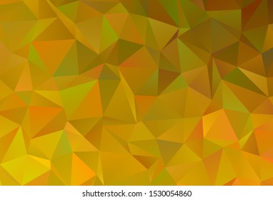 Dark Yellow vector abstract polygonal background. Elegant bright polygonal illustration with gradient. Brand new style for your business design.