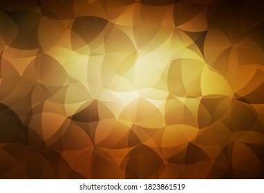 Dark Yellow vector abstract polygonal template. Polygonal abstract illustration with gradient. New template for your brand book.