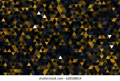 Dark Yellow vector abstract polygonal background. Modern geometrical abstract illustration with gradient. The elegant pattern can be used as part of a brand book.