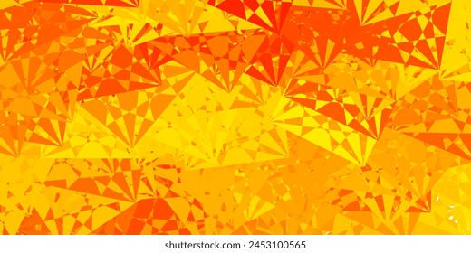 Dark Yellow vector backdrop with chaotic shapes. Colorful abstract forms with gradient in simple style. Smart design for your business.