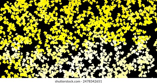 Fondo de Vector amarillo oscuro con Formas caóticas. Ilustración colorida con Formas de degradado simples. Diseño inteligente para su negocio.