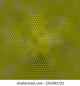 Dark Yellow vector backdrop with circles. Abstract illustration with colorful spots in nature style. Design for posters, banners.