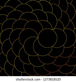 Dark Yellow vector backdrop with circles. Glitter abstract illustration with colorful drops. Pattern for websites, landing pages.