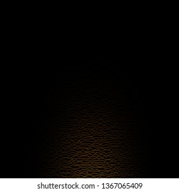 Dark Yellow vector backdrop with circular arc. Colorful geometric sample with gradient curves.  Pattern for commercials, ads.