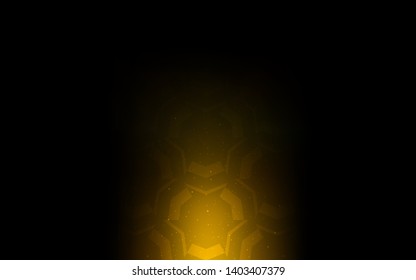 Dark Yellow vector backdrop with curved lines. An elegant bright illustration with gradient. The best colorful design for your business.