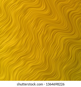 Dark Yellow vector backdrop with curves. Bright sample with colorful bent lines, shapes. Pattern for commercials, ads.